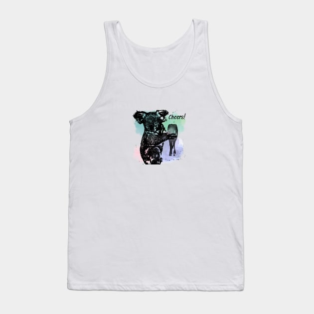 Cheers! Koala bear with a beer Tank Top by Bailamor